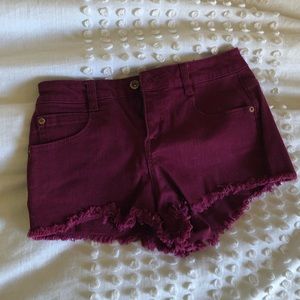 Maroon shorts